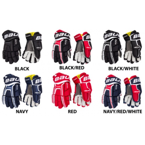 ПЕРЧАТКИ BAUER S17 SUPREME S170 YTH (9", черн/бел)							
