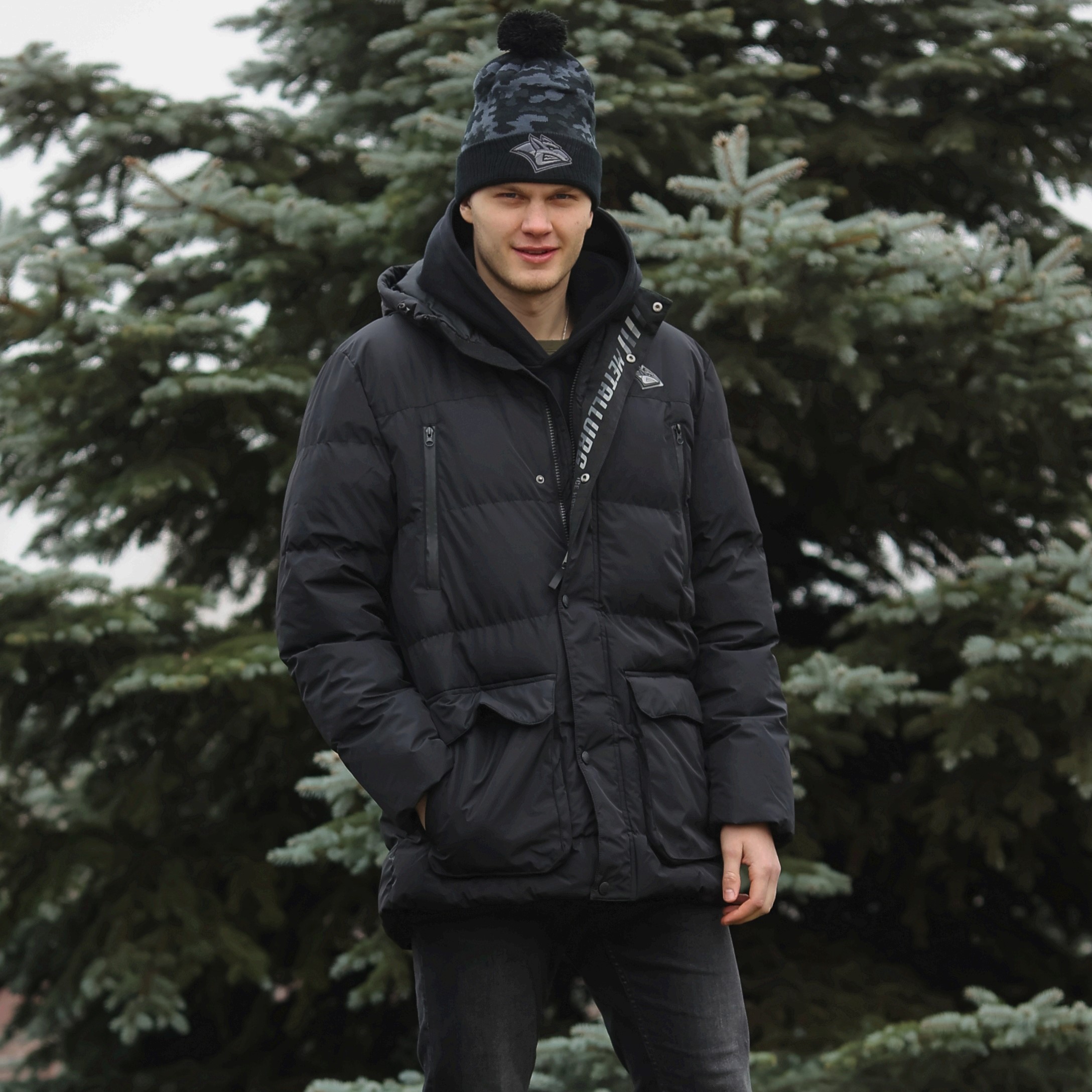 Куртка зимняя удлиненная ХК Металлург Магн., черн., XL арт.271050