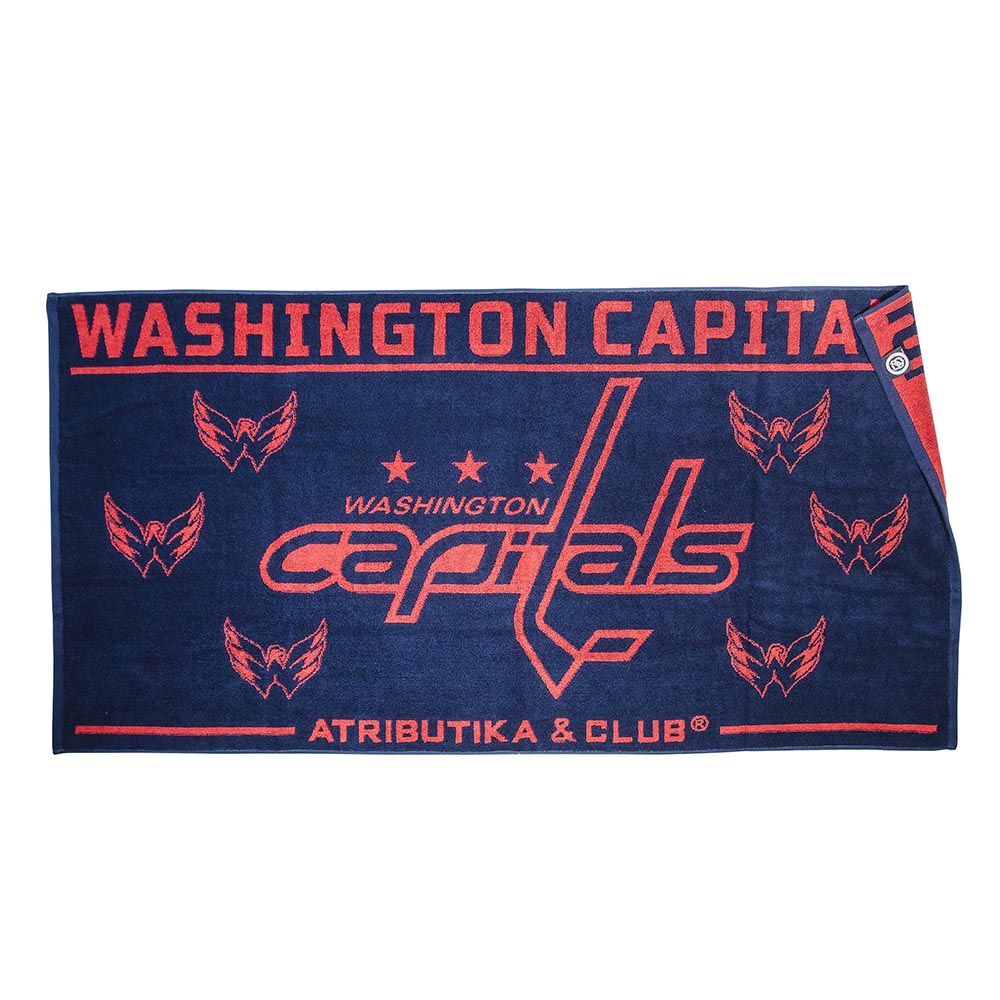Полотенце Washington Capitals махровое 70х140см черн-синий/красный руби арт. 21019