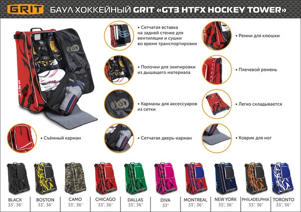 Баул Grit GT3 HTFX Hockey Tower (33" Camo)