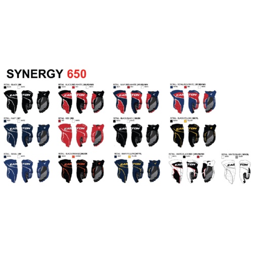 ПЕРЧАТКИ EASTON SYNERGY 650 JR (11", Черный)							